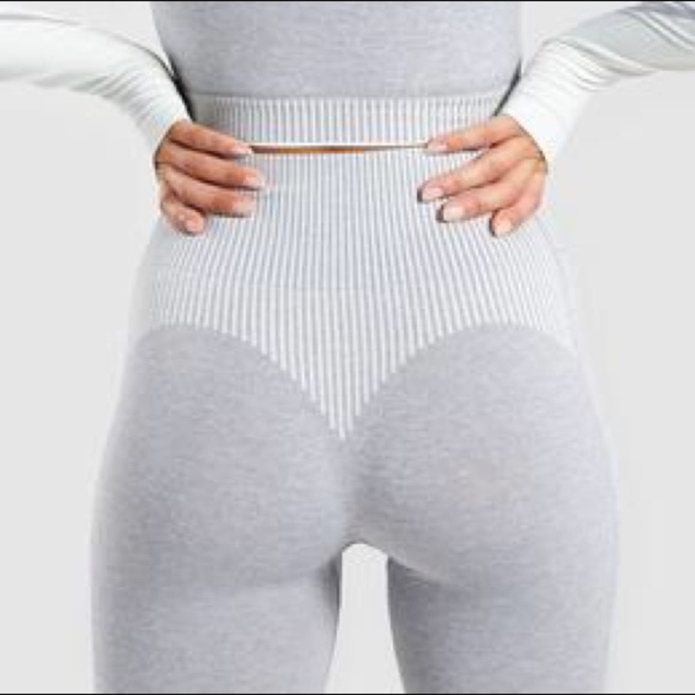 Gymshark Amplify Seamless Leggings Light Grey